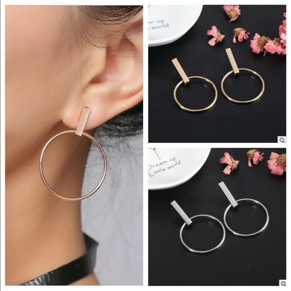 2/3/4-$18/20/24 Antonia Hoop Drop Circle Earrings - Picture 6 of 7